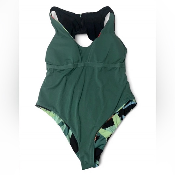 Nike Swim One Piece Swimsuit Womens XXL Floral Keyhole Back Bathing Suit NWOT - Picture 7 of 9